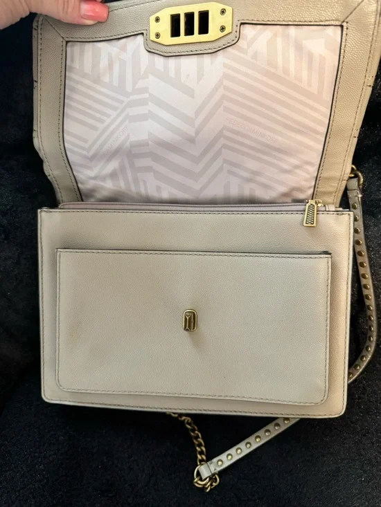 Rebecca Minkoff Taupe Quilted Leather Shoulder Bag with Gold Hardware - Picture 2 of 10